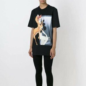 Givenchy Bambi Unisex Graphic Print Black T Shirt
